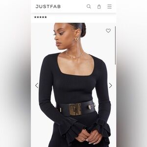 JustFab Metal Plate Belt